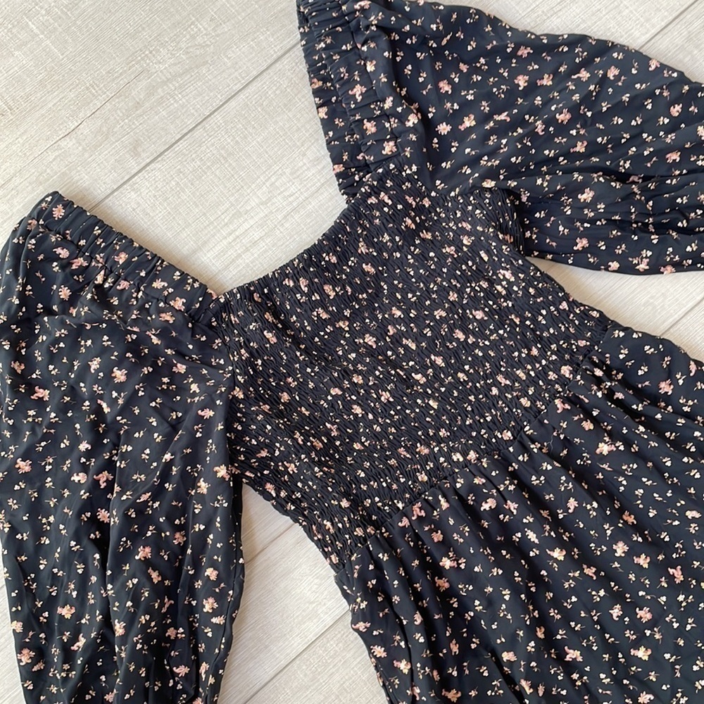 NWT Madewell Curved Lucie Smocked jumpsuit - Picture 5 of 7